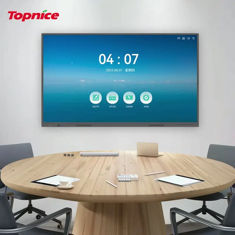 Factory Price 4k 65 75 85 96 110 Inch Touch Screen Multi-language Lcd Smart Board Interact Board Android Interactive Whiteboard