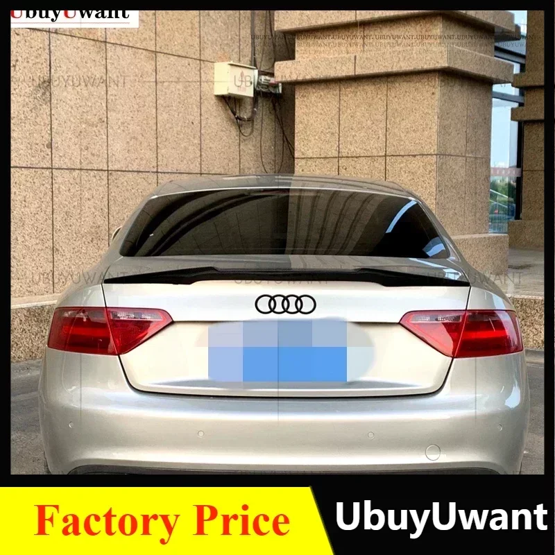 

For AUDI A5 B8 B8.5 2Door Coupe 8T3 M4 Style 2007-2017 High-Kick Rear Deck Spoiler Lid Tail Fin Carbon Fiber