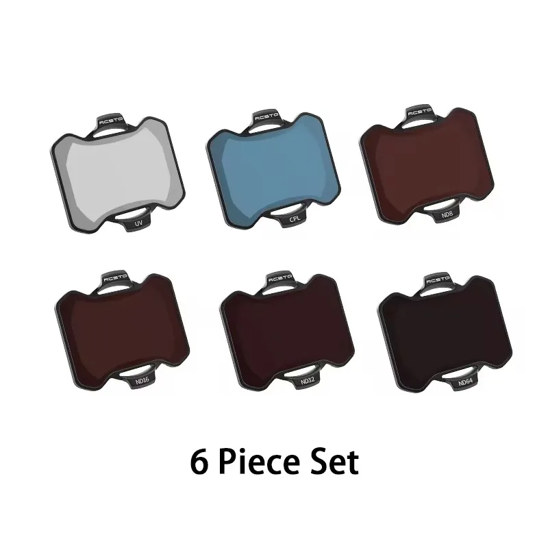 RCSTQ ND-filter voor DJI Avata 2, optische glazen lenzen, verstelbare filterset ND8 ND16 ND32 ND64 UV CPL drone-lensaccessoires