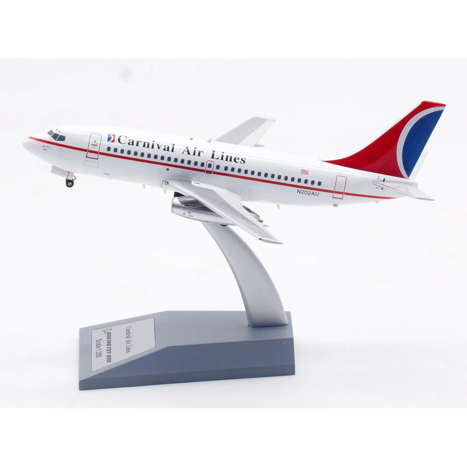

IF732KW1124 Alloy Collectible Plane Gift INFLIGHT 1:200 Carnival Air Lines Boeing B737-200 Diecast Aircraft Jet Model N202AU