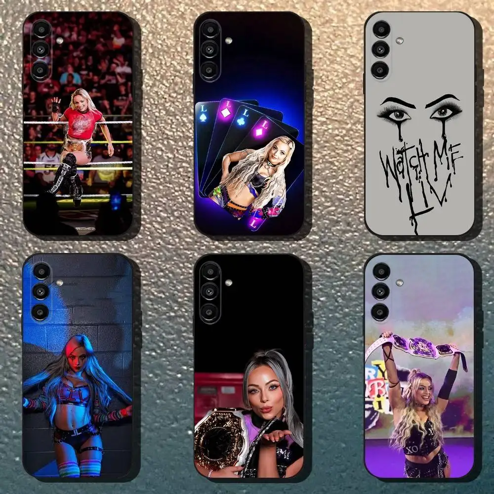W-WWE L-Liv Morgan Phone Case For Samsung Galaxy S26 S25 S24 S23 A56 A71 PLUS ULTRA Soft Black Shell