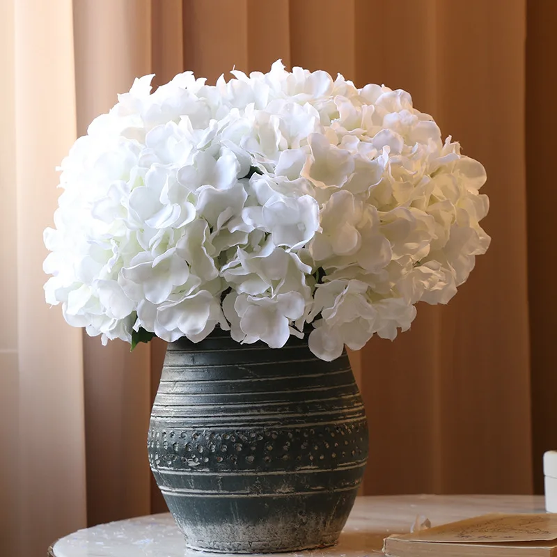 33cm Artificial Flowers Silk Hydrangea Bouque for Wedding Home Party Living Room Table Decoration Fake Plants Accessories