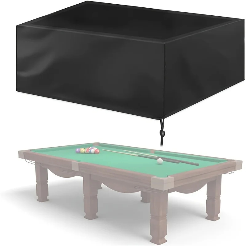 7/8/9ft Heavy‑Duty Oxford Pool Table Cover Waterproof Dust UV‑Resistant Protective Cover for Billiards Tables Outdoor Storage