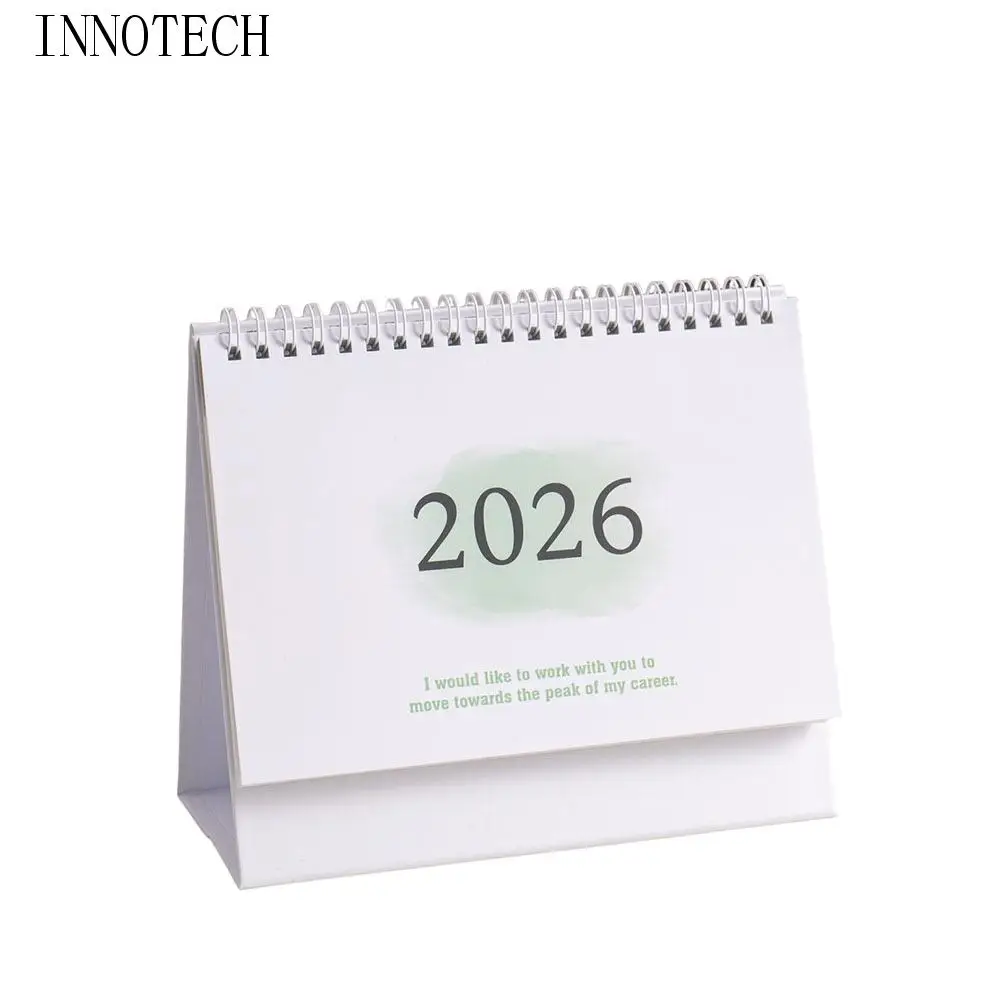 

Gradient Color 2026 Desk Calendar Small Fresh Coil Assembly New Year Calendar Thickened Paper To Do List Standing Flip Calendar