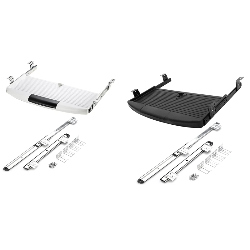 

NEW-Under Desk Keyboard Storage Plate Drawer Keyboard Tray Office Keyboard Holder Slide Out Keyboard Organizer