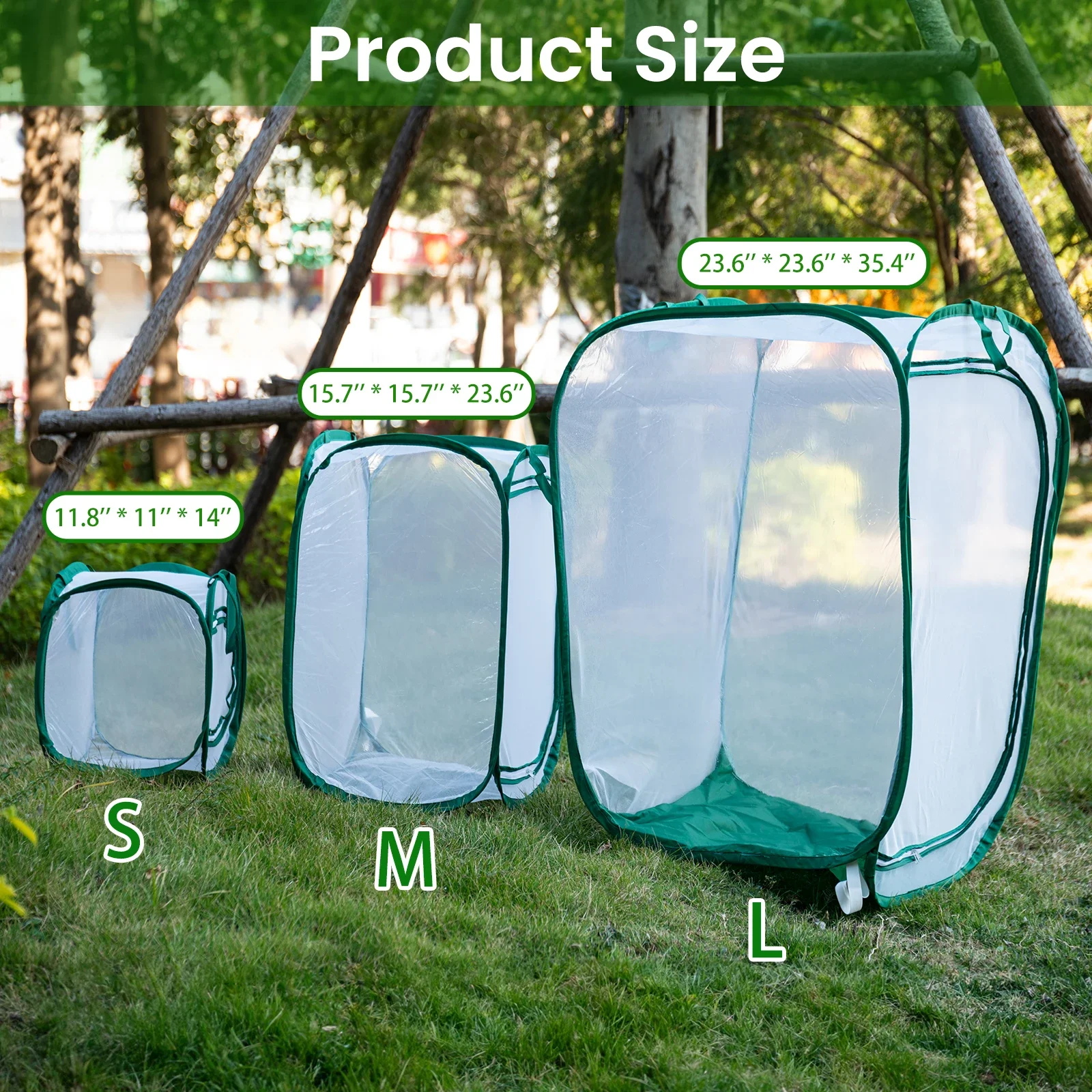 Collapsible Insect Cage Butterfly Bird Net Transparent Incubator Bird Zipper Cages Stick Grid Breeding Cocoon Silkworm Boxes