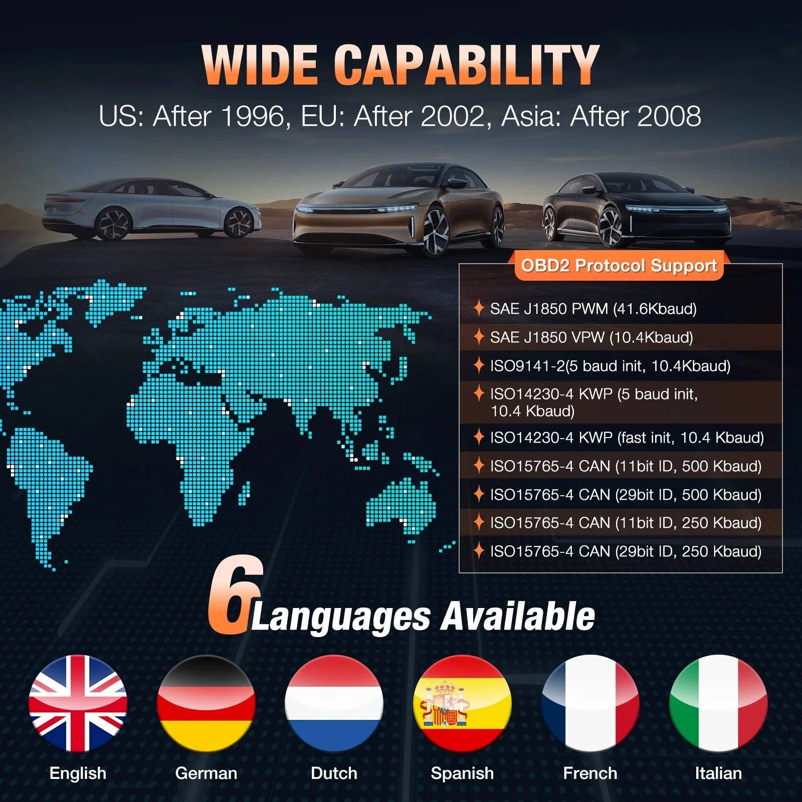 الماسح الضوئي Obd2 - قارئ رمز مطور لجميع السيارات منذ عام 1996، يعمل بمنفذ USB، أداة تشخيص خطأ المحرك #5