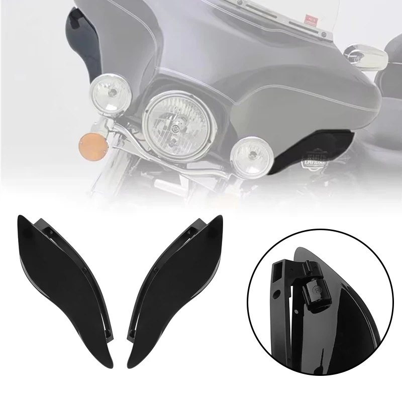 1 para Batwing Fairing deflektor powietrza boczne skrzydło przednia szyba dla Harley Touring Electra Street Tri Glide 2014 2015 2016-2019 2020