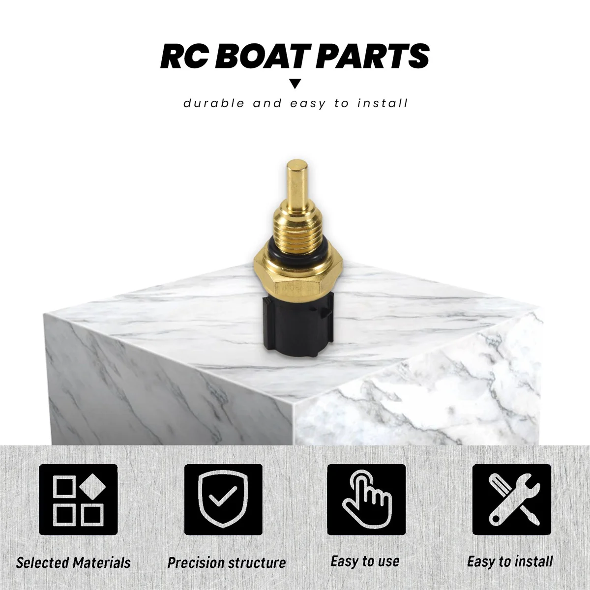 AC22 RC قطع غيار قارب المروحة مجموعة ل 2011-5 أداة الصيد قارب الطعم صياد السمك جزء السفينة المروحة الإيجابية والعكسية ، 4 قطعة