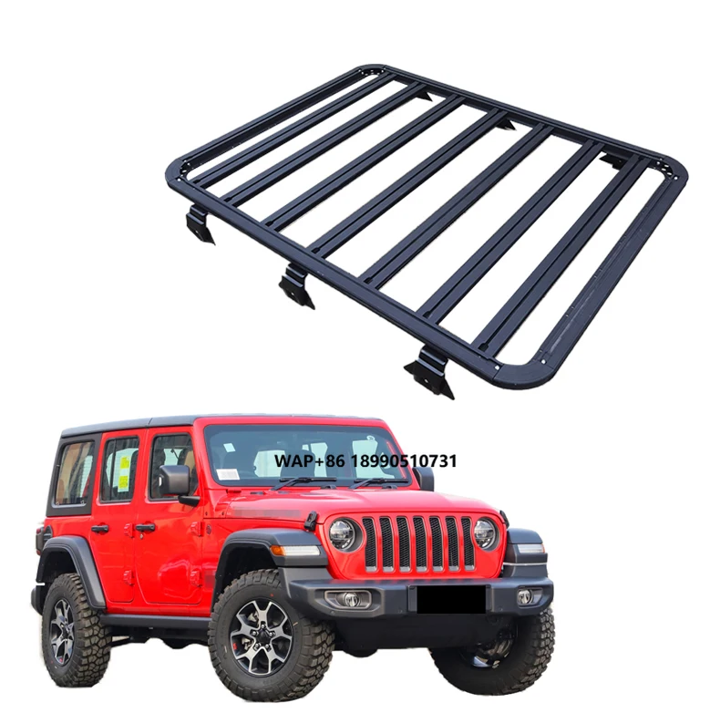 

Cross bar Frame Guality Aluminum 4x4 Luggage bar Car Roof Rack Roof Luggage Basket for for Jeep Wrangler JL JK 2018-2025