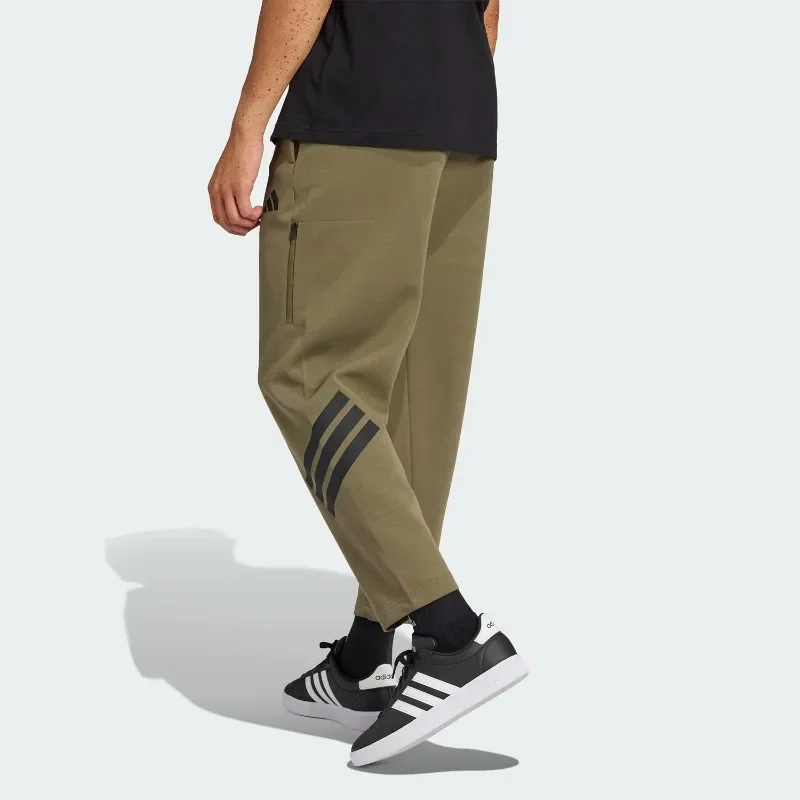 Adidas Water Repellent Drawstring Waist Track Cut Slant Pockets Outdoor Long TrousersJD4891