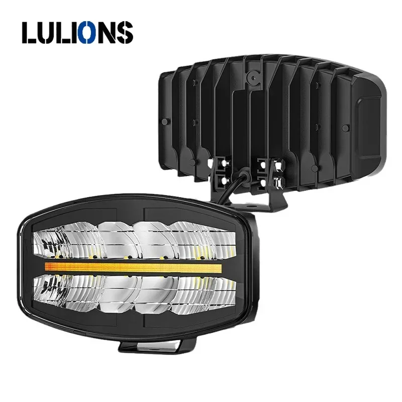 

50w 50000lm LED Bar Worklight Dual Color Yellow White Work Light 12V 24V DRL Auto Light Fog Lamp off Road for ATV SUV Spotlight