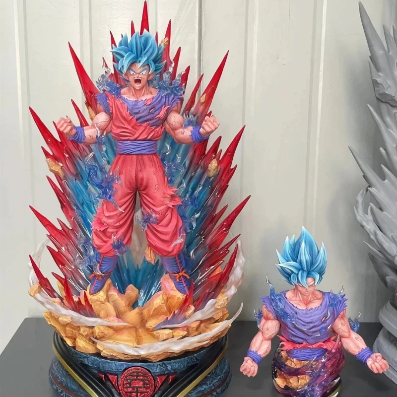 

Фигурка Гоку Супер Сайян Блю Кайо-кен из Dragon Ball Super, 45 см, с подставкой, ПВХ, аниме-статуэтка, модель, игрушка, декор для дома, коллекционный подарок