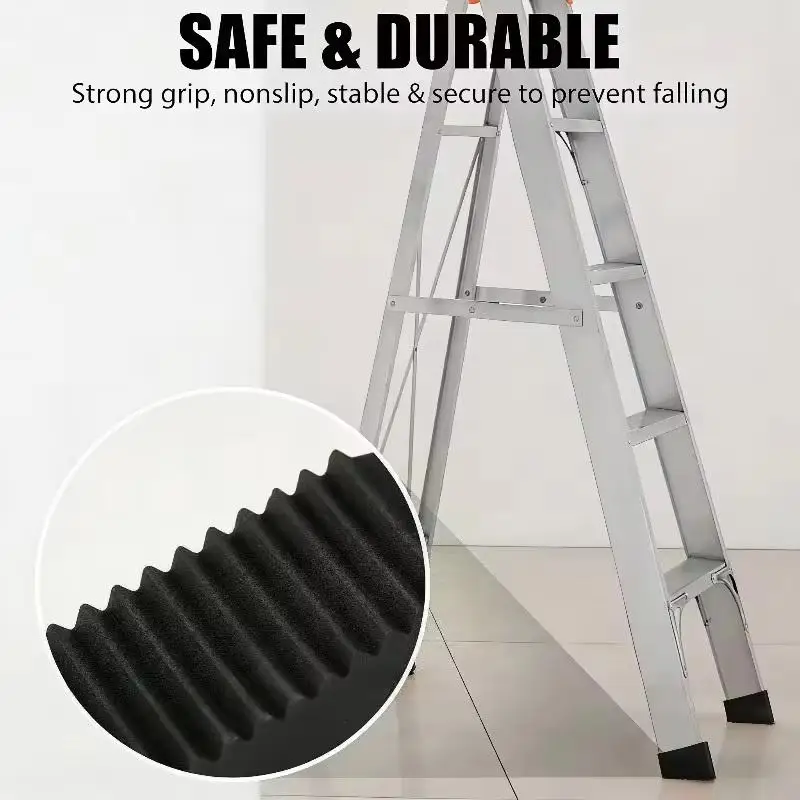 【BA】4Pcs Ladder Anti-Slip Feet – Heavy-Duty Replacement Caps Textured, Durable For Indoor/Outdoor Use