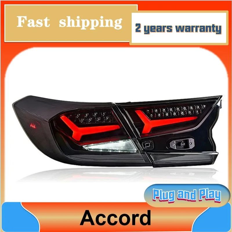 

Автостайлинг для Honda Accord, задний фонарь 2018-2021 Accord 10, задний фонарь X, задний ДХО, противотуманный тормоз, сигнал поворота, Реверсивный