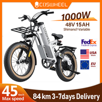 Coswheel M20 Electric Bike 48V 1000W Electric Bicycle Adult Mountain Ebike City Cycling with Removable 15Ah Battery Free VAT