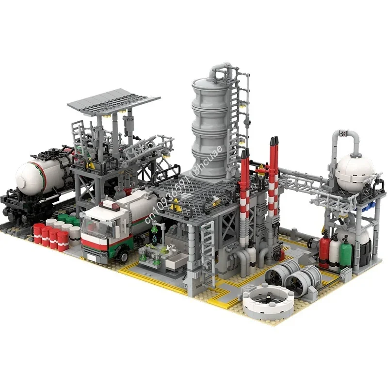 2224pcs MOC Chemical Plant Trained Model Building Blocks Construction Assemble Toys Idea Festival Gifts Education Brick