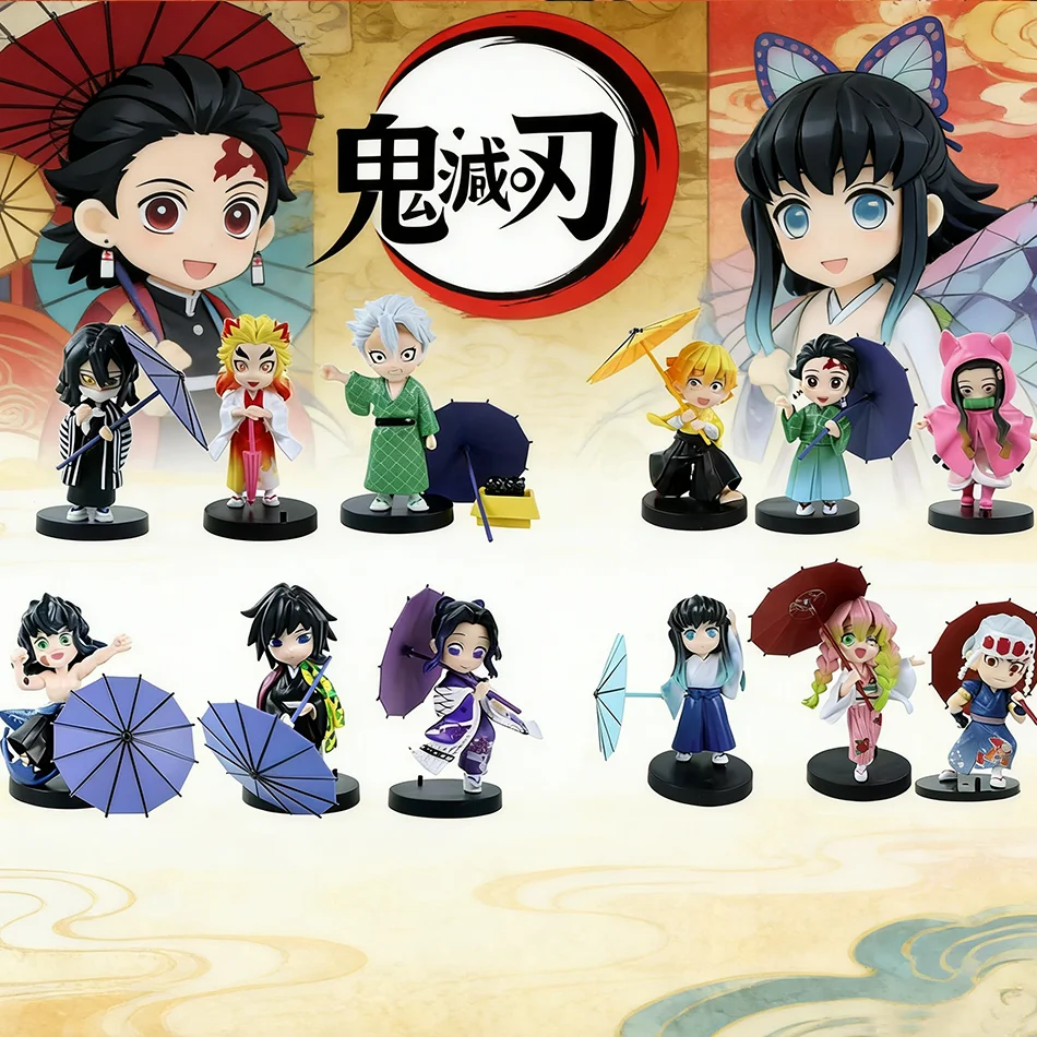 

Коллекционная фигурка Demon Slayer: Серия «Сливовый дождь» (Blind Box) — Танджиро Камадо, Нэзуко. Аниме-фигурка, креативная статуэтка, модель, украшение, подарок-сюрприз.