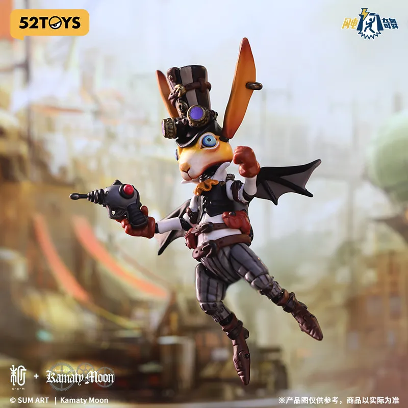 

52TOYS BEASTBOX Lightning Dance Steampunk Rabbit Articulated Mech Action Figure Collectible Toy Desktop Decor Anime Collectors