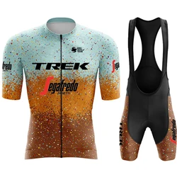 Roupas de ciclismo profissional para homens, camisa, babador, uniforme TREK, roupas de homem, conjunto esportivo verão, jérsei, blusa MTB, shorts, 2022