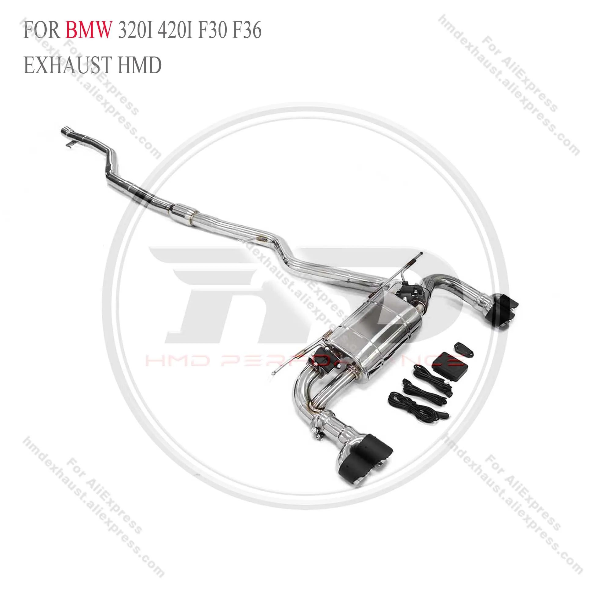 Stainless steel Catback for BMW 320i 420i f30 f36 with valve HMD Exhaust System Performance Quality certification