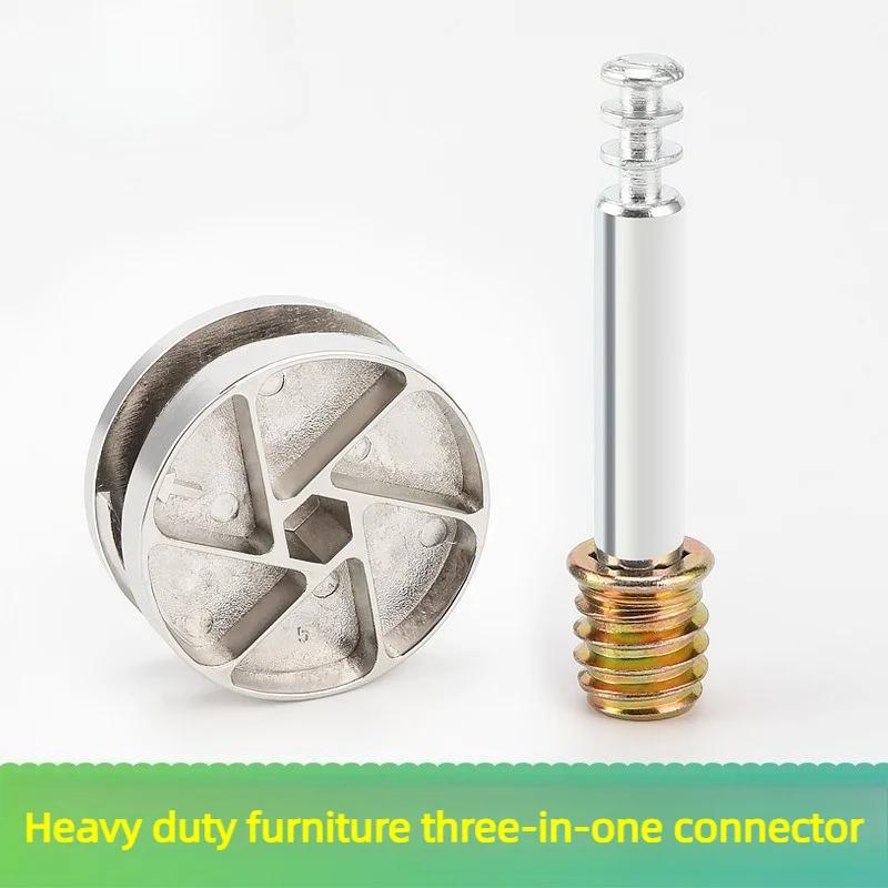 1Set 3in1 Thicker Furniture Screw Assembled Pieces Kitchen Cabinet Connectors Hammer Bolts and Nuts furniture Decorations Fasten