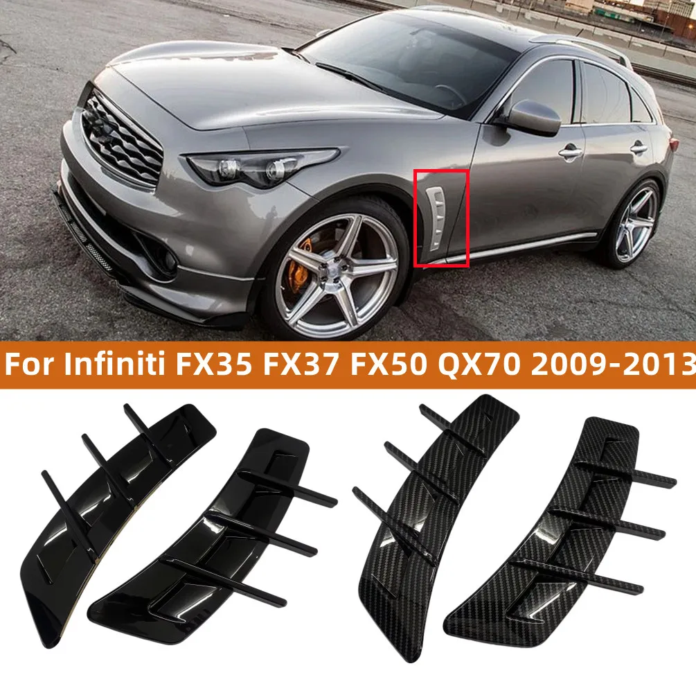 

For Infiniti FX35 FX37 FX50 2009-2013 QX70 14-17 Side Door Fender Air Outlet Cover Car Interior Decoration Accessories Sticker