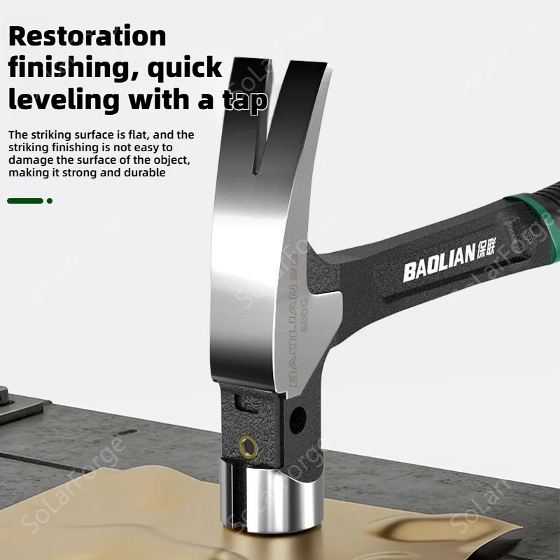 BAOLIAN Claw Hammer with Magnetic Straight Head, High Hardness Integrated Iron Hammer for Home Woodworking and Nail Pulling