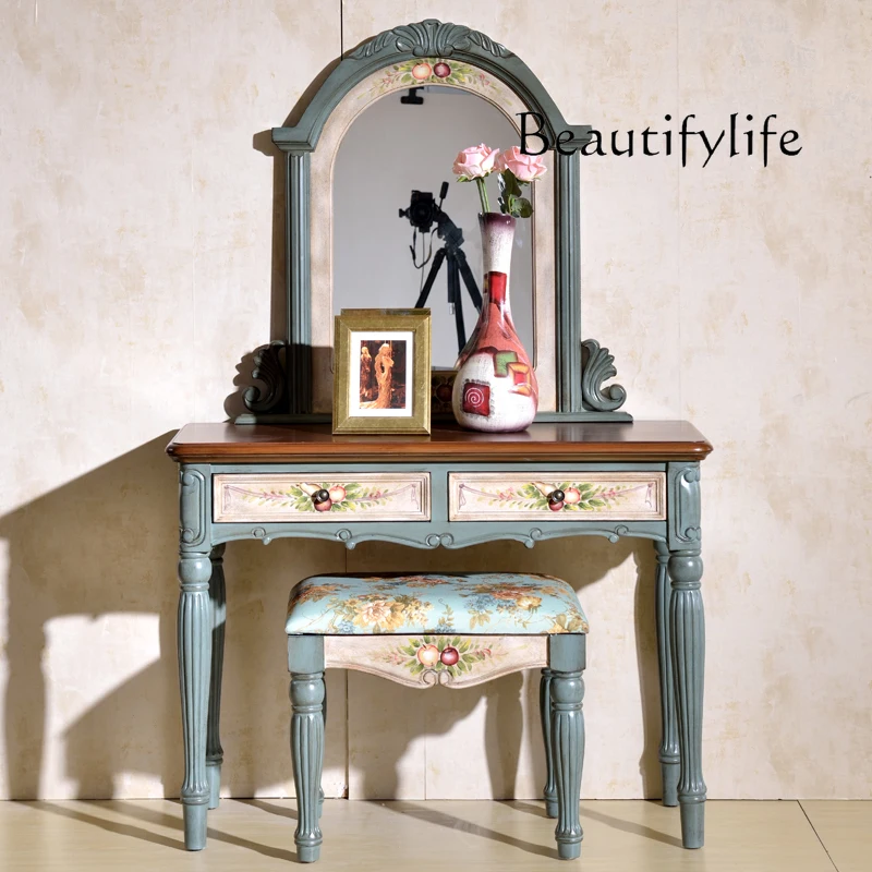 

smart home Stool Nordic Drawers Vanity Table Modern Makeup Storage Luxury Dressing Table Aesthetic Decor Tocador Mueble Bedroom