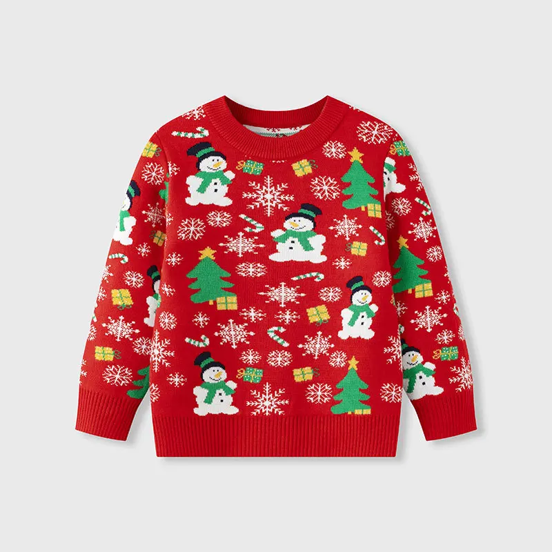 

Children's Christmas Sweater Girls Cartoon Pullover Boys Warm Winter Jumper Autumn New Baby Casual Top Kids Xms Clothing