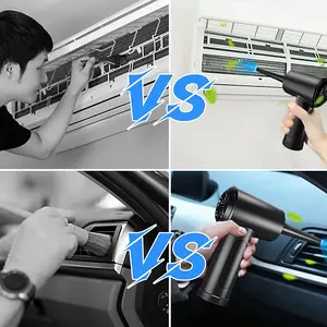 منفضة هواء محمولة لاسلكية لتنظيف الكمبيوتر منفاخ الهواء المضغوط مع لوحة مفاتيح أجهزة الكمبيوتر الخفيفة LED 51000 دورة في الدقيقة أفضل 11 مجموعة تنظيف أجهزة الكمبيوتر مبيعا - No8