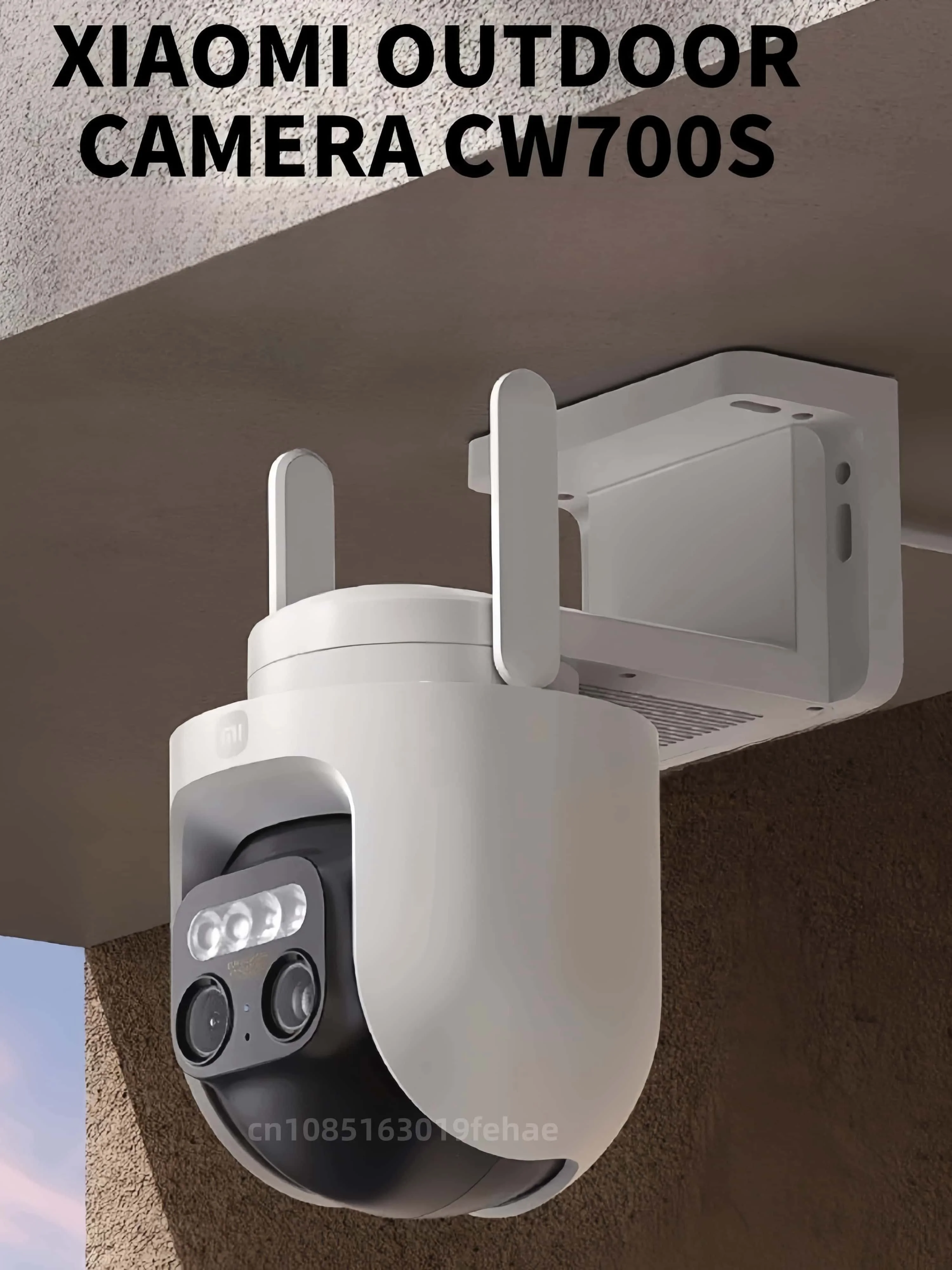 Xiaomi CW700S 실외 보안 카메라 2.5K 9X 줌 IP66 AI 인간 차량 감지 컬러 야간 투시경 WiFi 클라우드 중국어 버전
