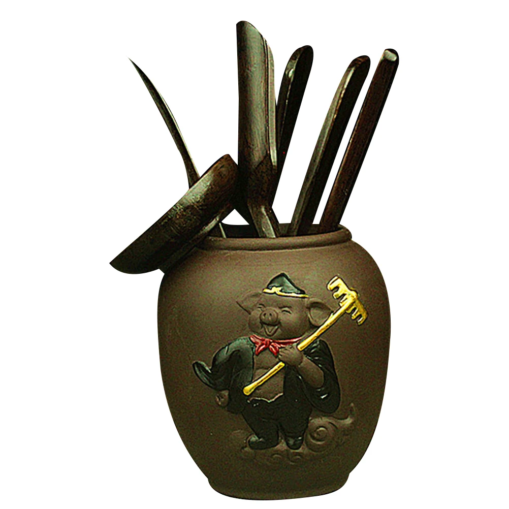 

Chinese Kung Fu Set Solid Utensils Tea Making Tool Kit Perfect Gift Kitchen Accessories Tea Tube Brush Clip