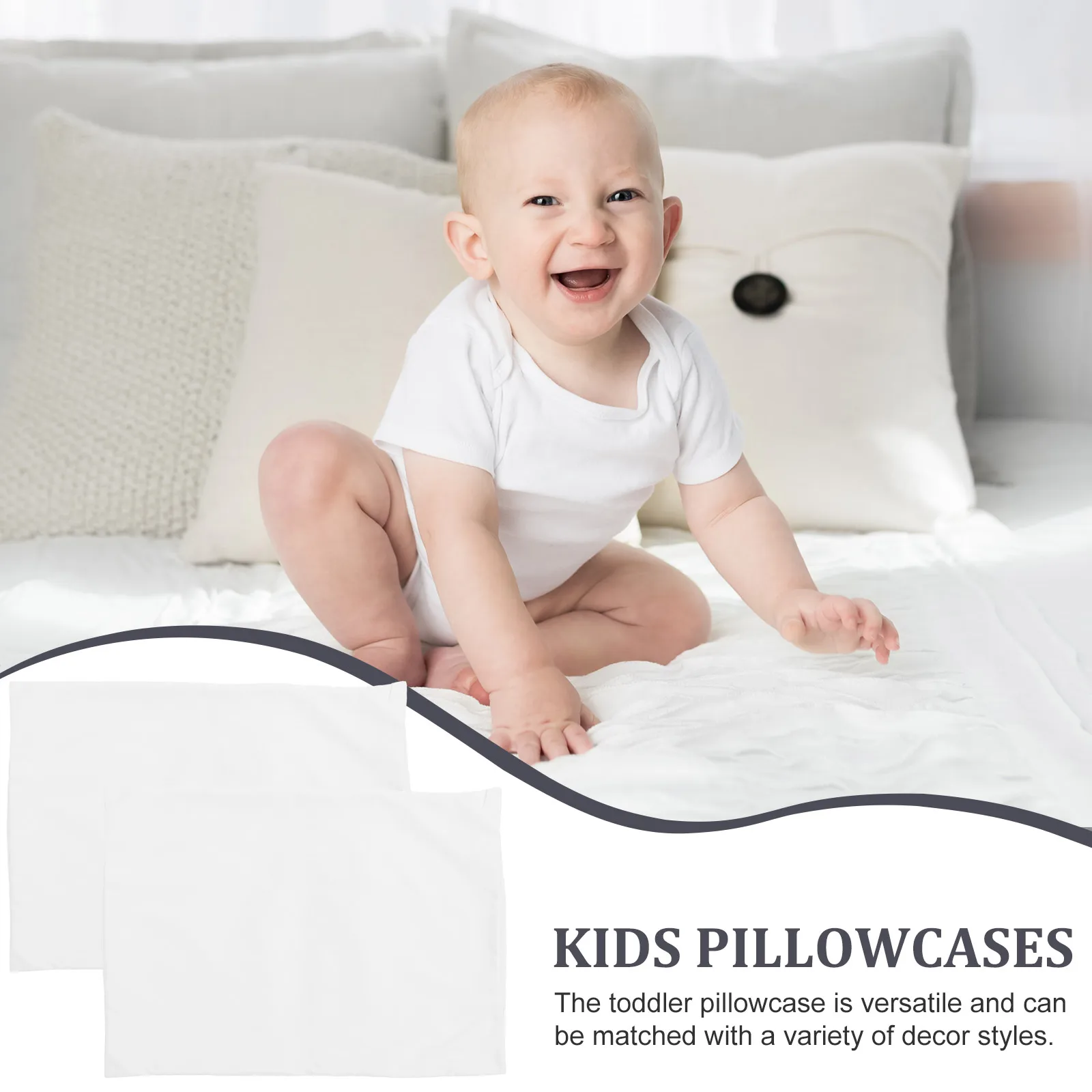 

2Pcs Toddler Pillowcase Small Children Pillow Cover Envelope Closure Travel Baby Pillowcase Lightweight Soft Hand Feeling