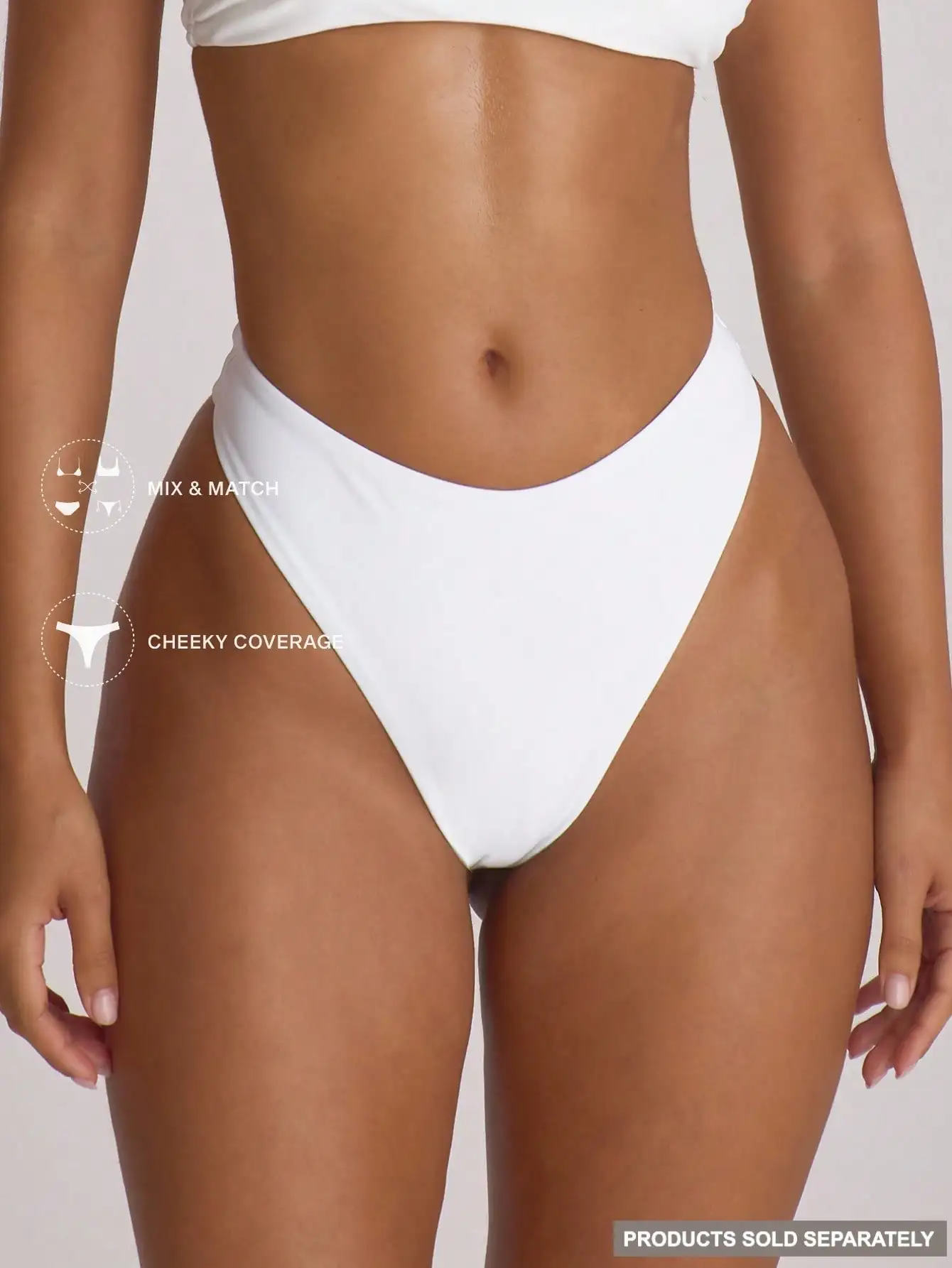 High Fit Cheeky Bikini Bottoms, Swim Resort Vacation, Summer Beach Bridal Bachelorette Holiday Swimwear for Women