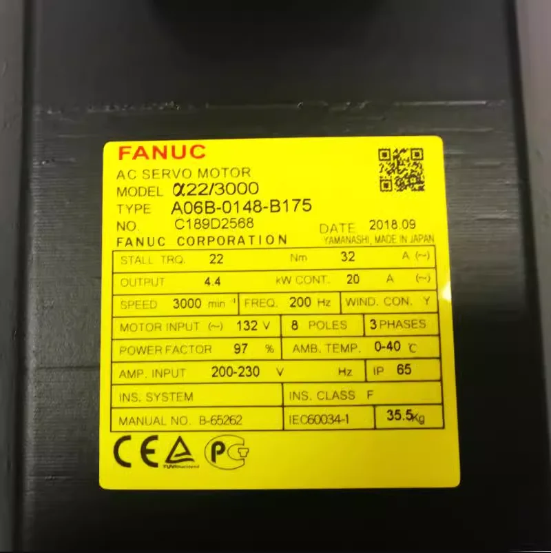 

A06B-0148-B175 New Fanuc Motor IN STOCK Fast ship