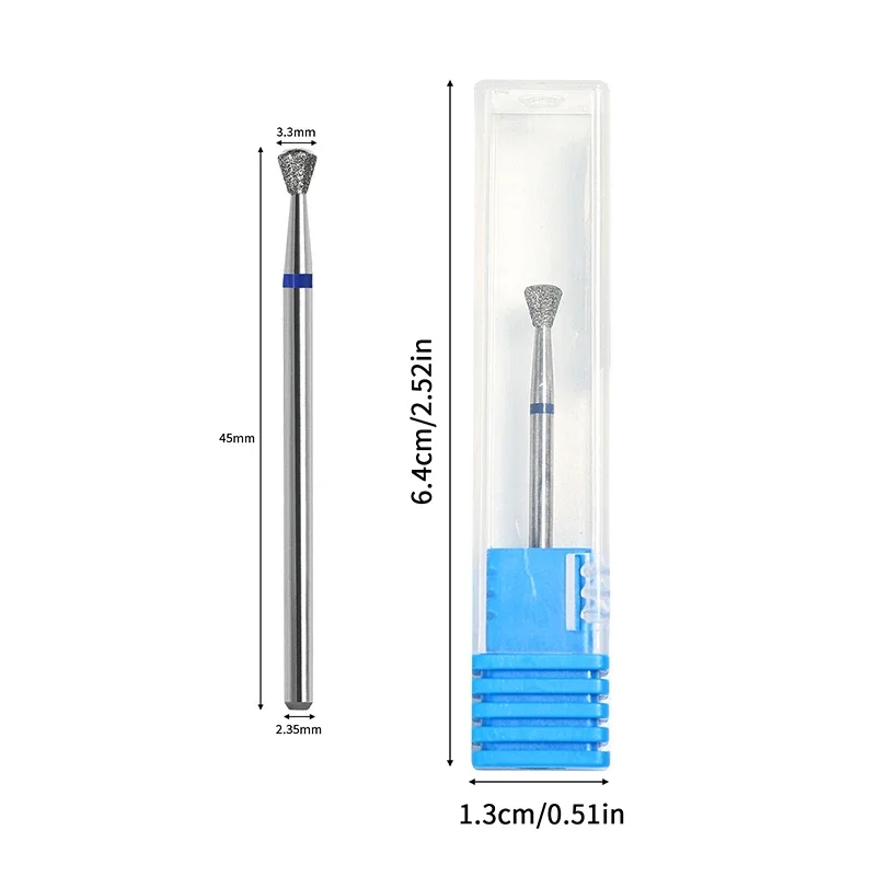 1PCS เครื่องตัดเพชร Bald เจาะเล็บ Bits สําหรับเล็บอุปกรณ์เสริมเจาะบิตสําหรับเล็บ Cuticle ลบเครื่องมือ