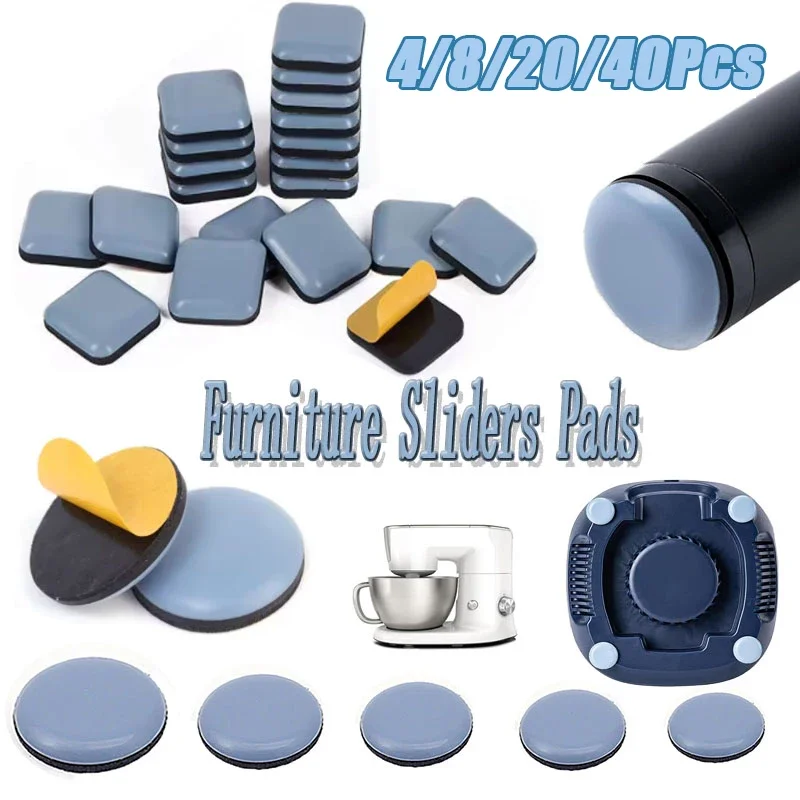 4/8/16 Stück Mini-Möbelgleiter, Füße, Gleiter, Gleitpad, selbstklebend, für Tisch, Stuhl, Bein, Matte, Bodenschutz