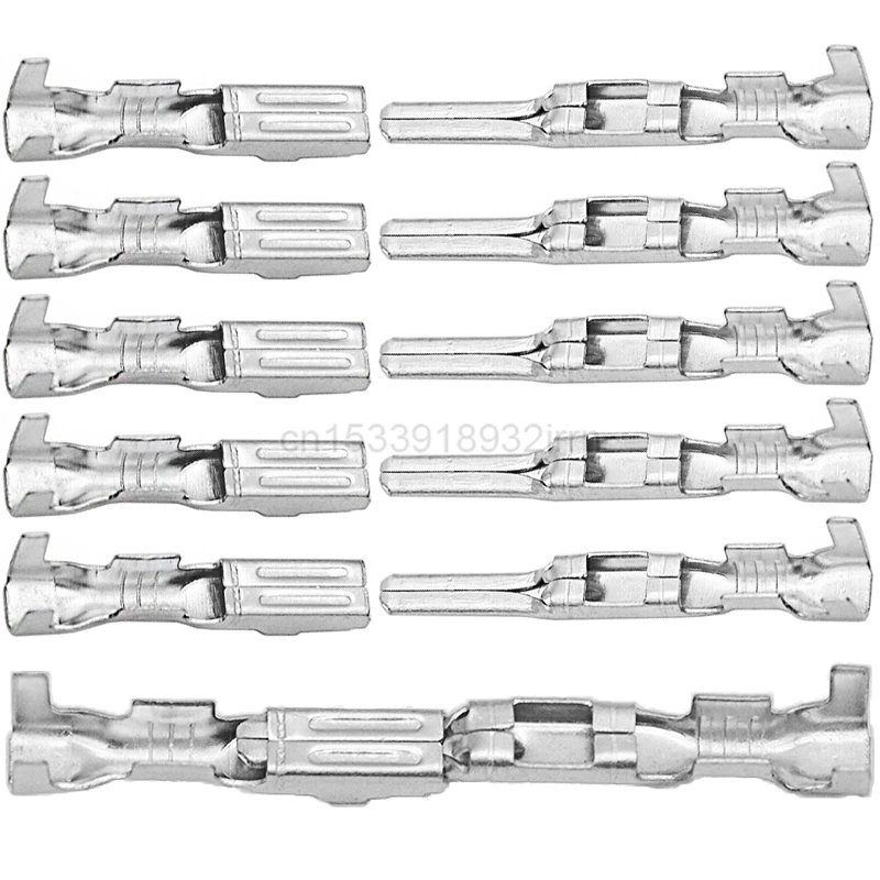 50/100Pcs 2.3mm Car Crimp Terminal Non-Insulated Automotive Electrical Wire Connector Set Male Female Pins DJ621-2.3A DJ613-2.3A