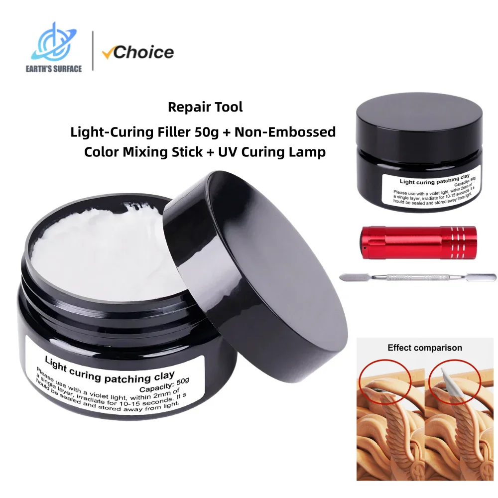 UV Light Curing Repair Clay Cure Putty Fill Repair Failed 3D Printed Model Modification Accessories for Bambu Lab 3D Printer