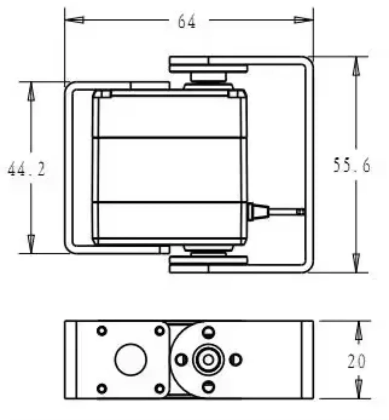 RDS3120 Digitales Servo, 20 kg Drehmoment, Metallgetriebe, Doppelkugellager für Arduino/RC-Auto/Robotic DIY