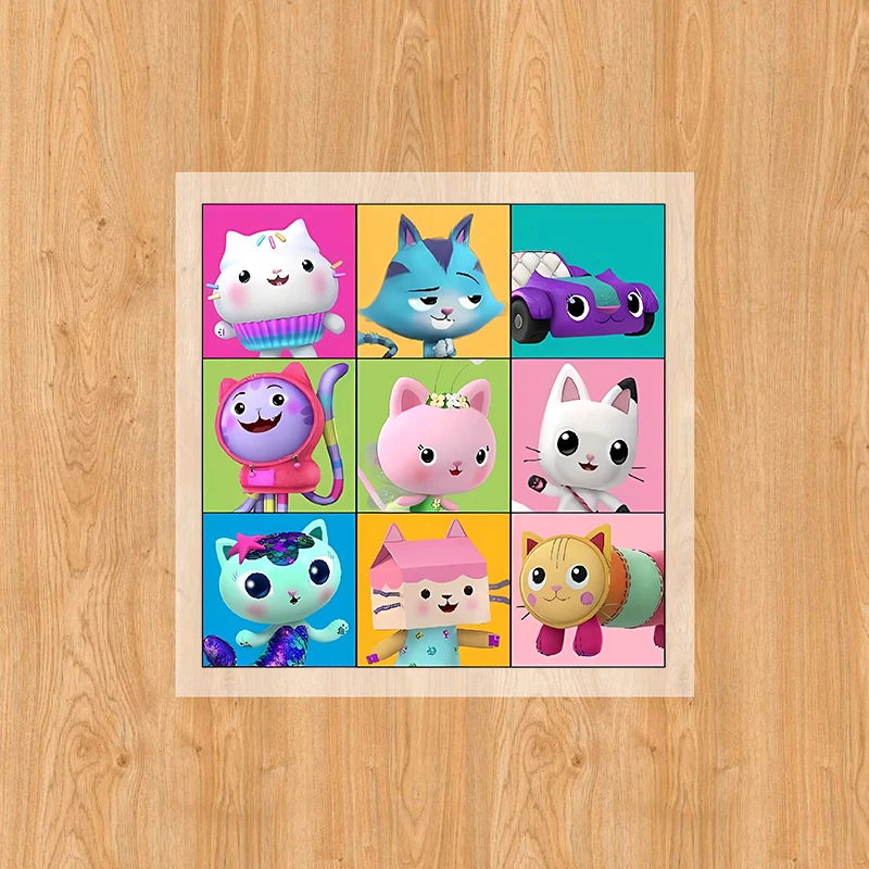 غابي دمية بقع الملابس ملصقات نقل الحرارة شخصيات كرتونية مطبوعة الكي التصحيح لعبة ملصقات الملابس DIY بها بنفسك