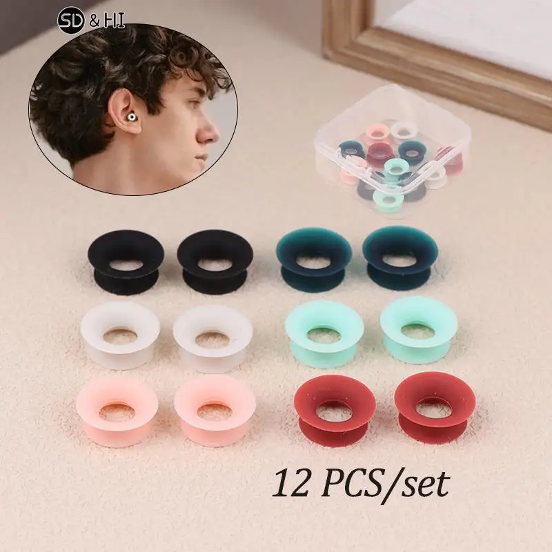 12Pcs Silicone Ring Earplugs Noise Reduction 5 DB Noise Ring Earplugs Mute Earplugs Adjustable Earphone Mute Accessories