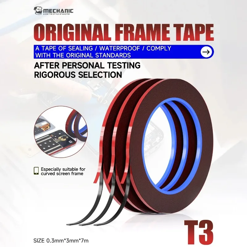 MECHANIC T3 3mm Green Foam Double-sided Tape Edge Screen Frame Glue for Phone Tablet Repair Adhesive
