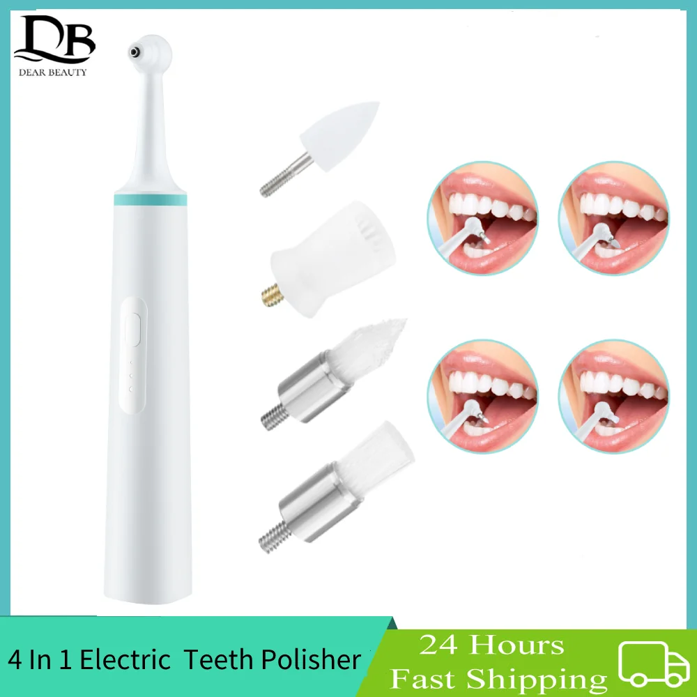 4 in 1 Dental Teeth Polisher Tooth Cleaner Oral Irrigator Calculus Tartar Stain Plaque Remover Whitening Cleaning Oral Care Tool