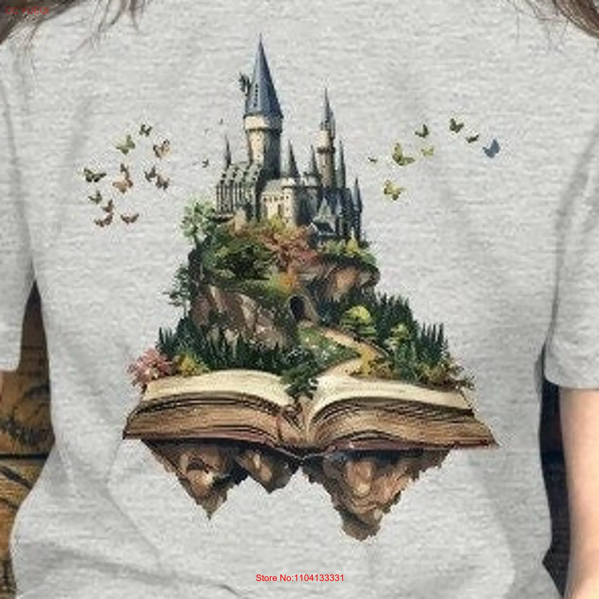 Book Lover T shirt For Cute Bookworm Literature Fantasy Themed long or short sleeves