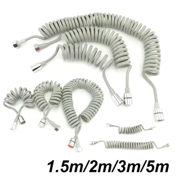 ยืดหยุ่นฤดูใบไม้ผลิหัวฝักบัวท่อพลาสติกน้ําห้องน้ํา Bidet Sprayer สายโทรศัพท์นุ่มท่ออุปกรณ์ห้องน้ํา B4