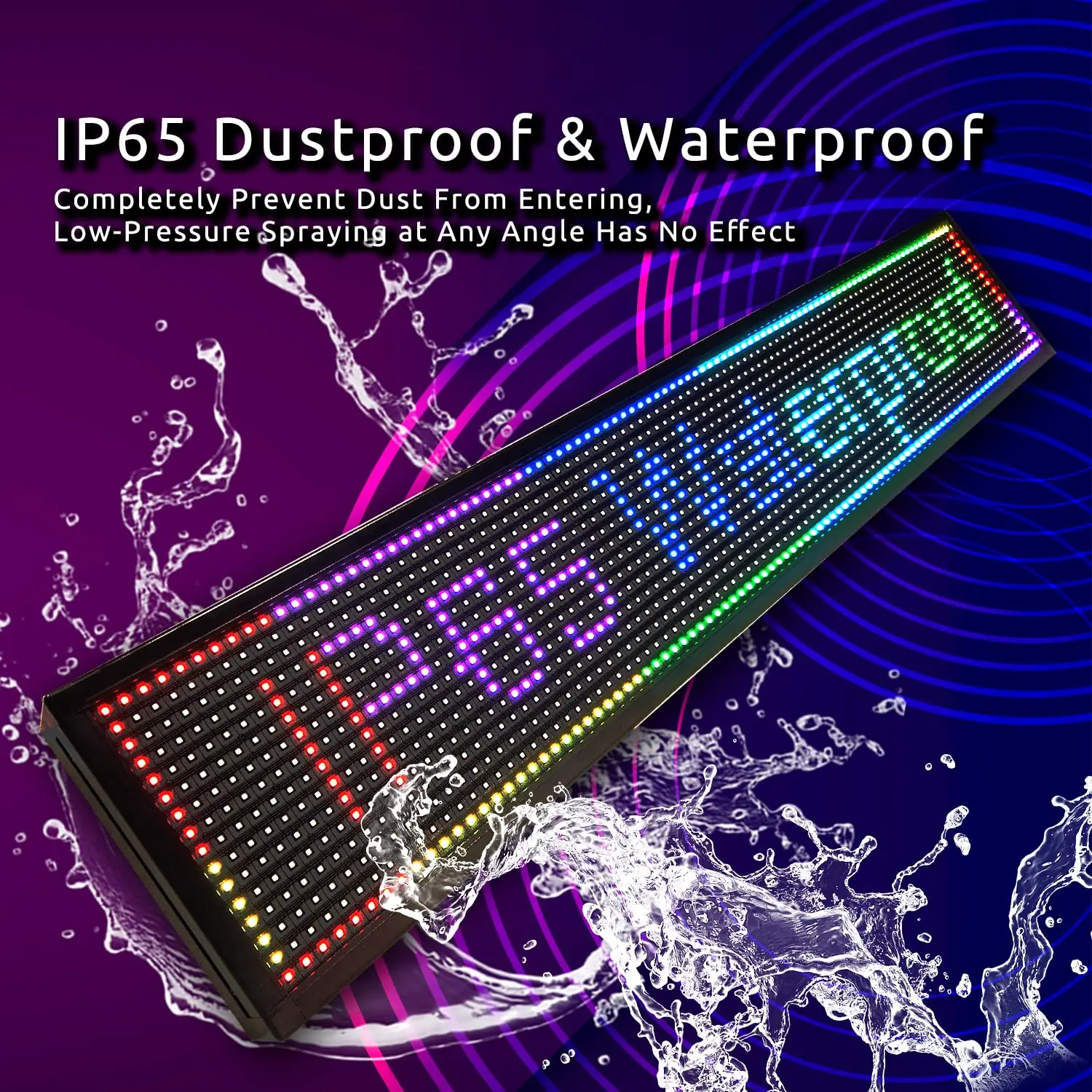 Full-Color P10 Scrolling LED Display Programmable Welcome Sign Waterproof Digital LED Light with WIFI+USB Animation Function