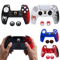 Silicone Protection Shell Anti-slip Skin Cover Case For Playstation 5 PS5 Game Controller Accessories With StickThumb Grip Caps