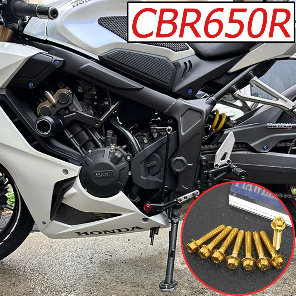 

FLAWLESSTI Gr5 Titanium Bolt Brake Caliper Disc Shock Footrest Oil Tank Bodycover Bolt Sprocket Rear Axle Nut For Honda CBR650R